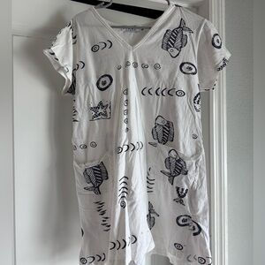 Ingear Black and White Graphic Mini Dress